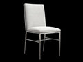 Chaise de salle à manger 48×55×82 cm – tissu beige – style contemporain pour salon