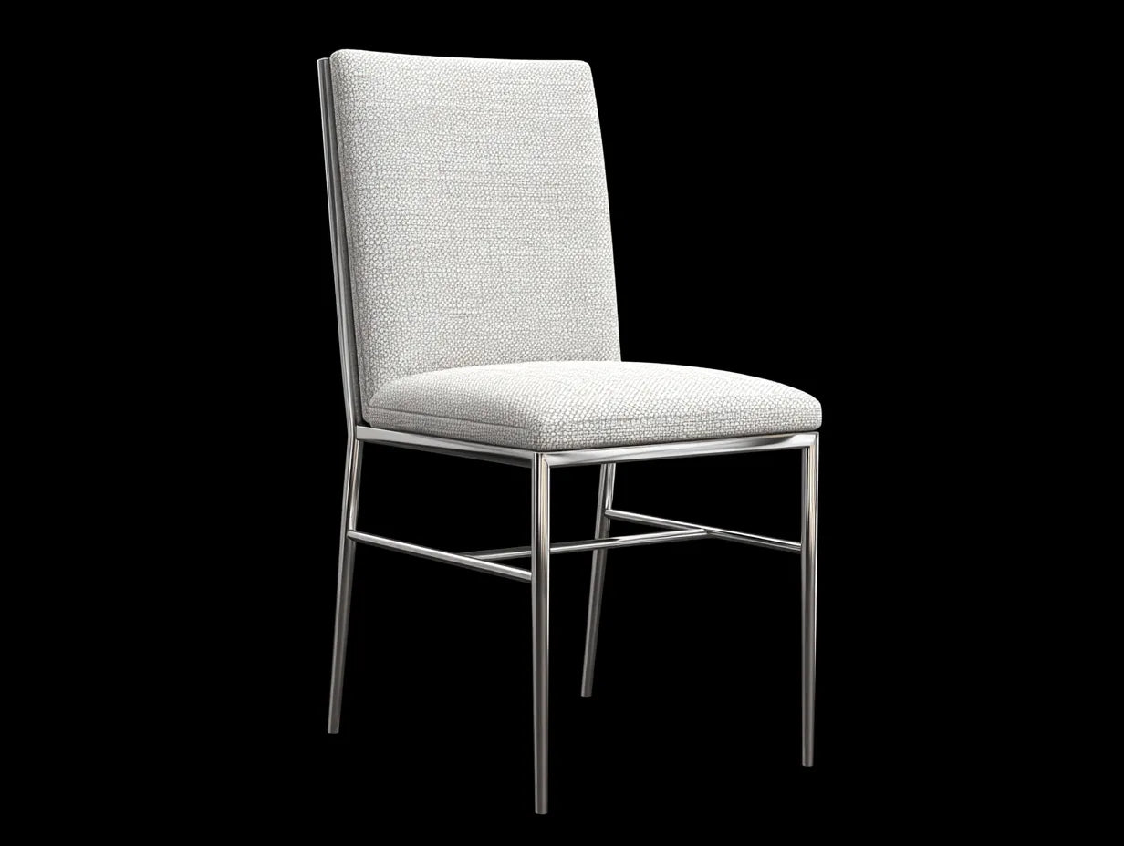 Chaise de salle à manger 48×55×82 cm – tissu beige – style contemporain pour salon