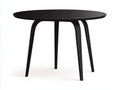 Table à manger ronde extérieure 110×110×75 cm – plastique noir – design moderne terrasse