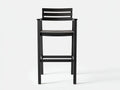 Tabouret de bar extérieur noir 50×50×95 cm – balcon contemporain avec dossier à lattes