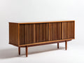 Meuble TV en bois marron 160×40×75 cm – salon style scandinave avec rangement élégant