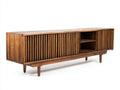 Meuble TV 180×40×55 cm – bois marron – style rétro moderne pour salon