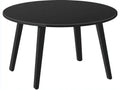 Table ronde de jardin 120×120×75 cm – plastique noir – design contemporain pour terrasse