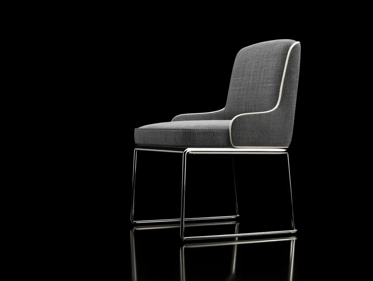 Chaise de salle à manger 46×54×86 cm – tissu noir – style moderne salon