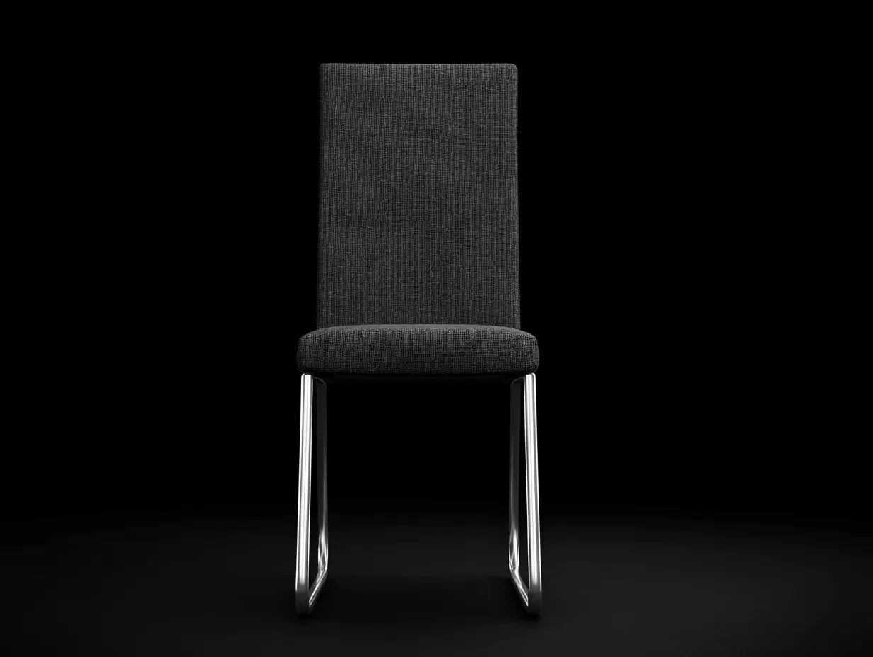 Chaise de salle à manger en tissu gris 58×60×82 cm – salon design contemporain avec accoudoirs