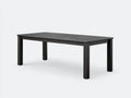 Table à manger extérieur noir 180×90×75 cm – balcon style contemporain avec finition bois
