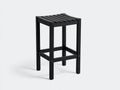 Tabouret de bar 52×54×112 cm – bois noir – avec accoudoirs pour terrasse