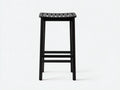 Tabouret de bar 36×36×78 cm – bois noir – style contemporain terrasse
