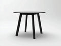 Table à manger ronde extérieure 120×120×75 cm – plastique noir – style moderne balcon