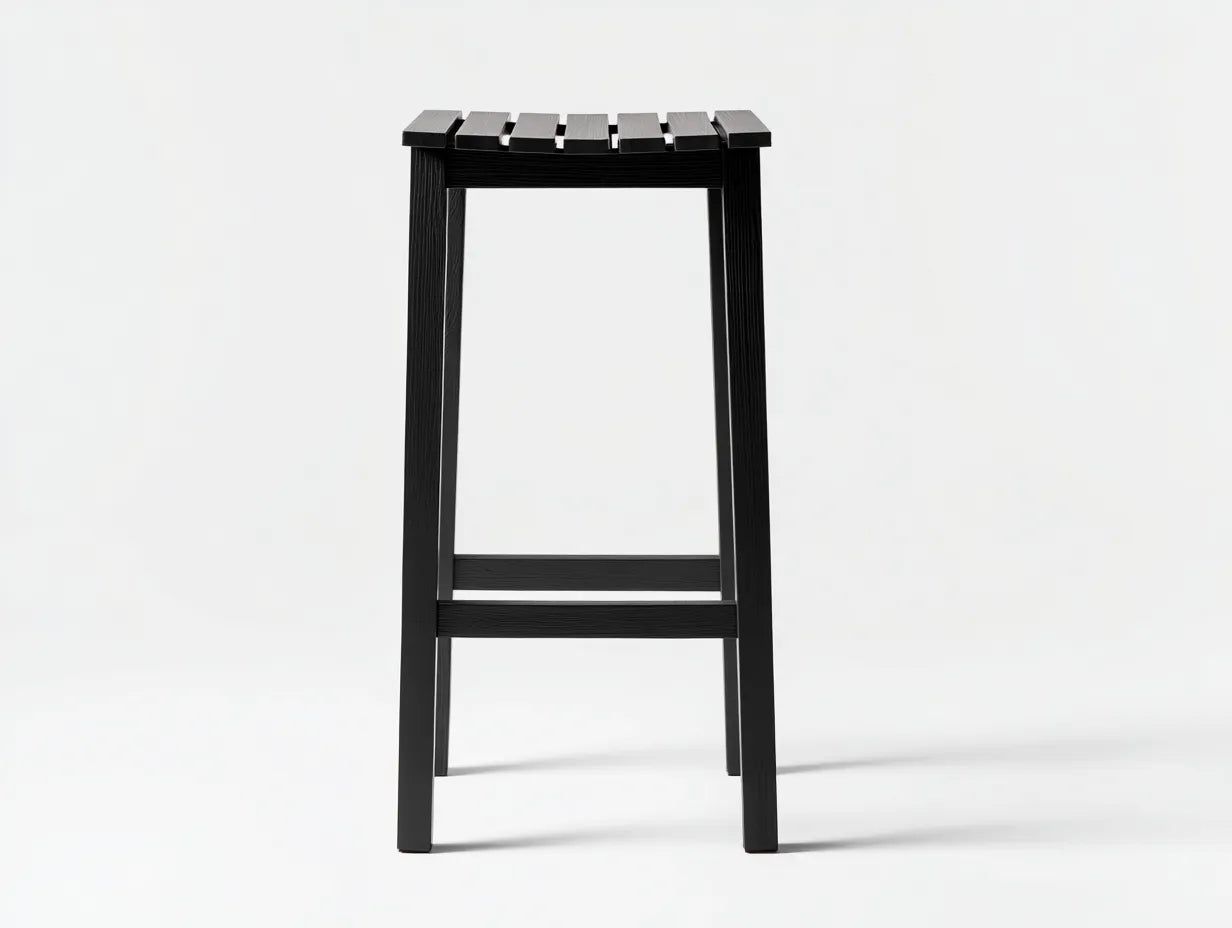 Tabouret de bar en bois 40×35×75 cm - noir - balcon et terrasse moderne