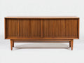 Meuble TV 200×42×60 cm – bois marron – design rétro salon