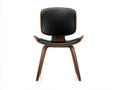 Chaise de salle à manger 52×58×82 cm – noir noyer – style contemporain pour salon