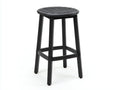 Tabouret de bar 38×38×76 cm – bois noir – style moderne terrasse