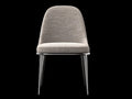 Chaise de salle à manger 48×55×88 cm – tissu gris – style contemporain salon