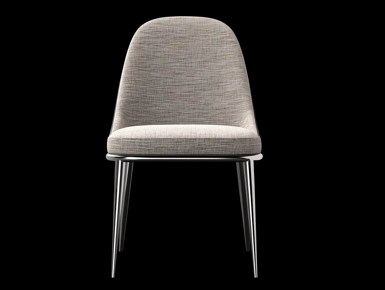 Chaise de salle à manger 48×55×88 cm – tissu gris – style contemporain salon