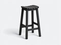 Tabouret de bar en bois 36×34×72 cm - noir - terrasse compacte style contemporain